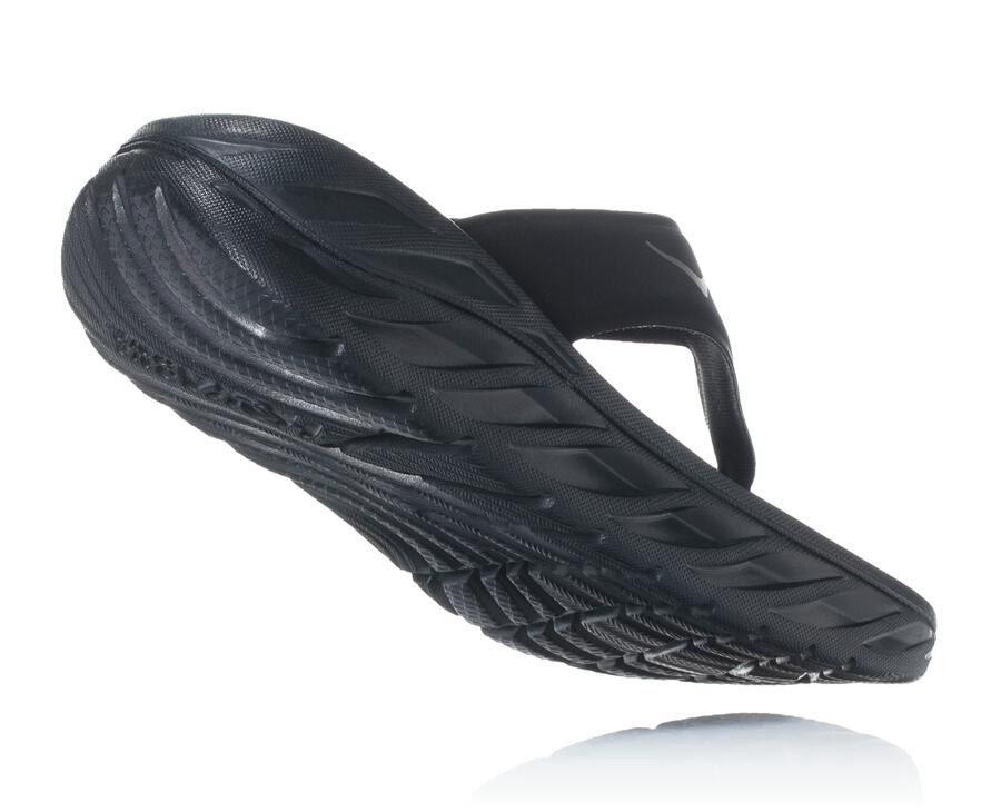 Sandals Womens - Hoka One One ORA Recovery Flip - Black - IKPQHWX-50